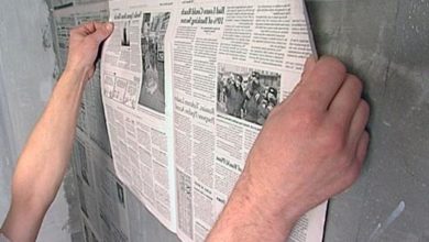 подготовка стен газетами